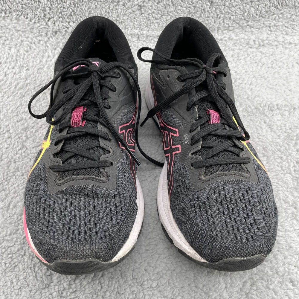 Asics Flytefoam Running Shoe Womens 8.5 Black Pink Training Trail Sneaker Hiking - Picture 2 of 10